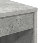 vidaXL Bureau avec rangement en bois d'ingénierie gris béton