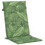 vidaXL Coussins de chaise à dossier haut lot de 2 modèle de feuille