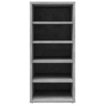 vidaXL Armoire à chaussures Gris béton 31 5x35x70 cm Bois d'ingénierie