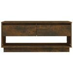 vidaXL Meuble TV Chêne fumé 102x41x44 cm Bois d'ingénierie
