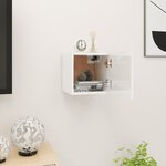 vidaXL Meuble TV mural Blanc brillant 30 5x30x30 cm