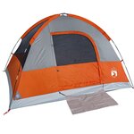 vidaXL Tente de camping à dôme 3 personnes orange imperméable