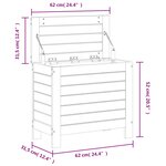 vidaXL Repose-pied de jardin blanc 62x31 5x52 cm bois de pin massif