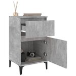vidaXL Table de chevet gris béton 40x35x70 cm