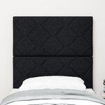 Tête de lit LED vidaXL design blocs diamant noir 80 cm en tissu