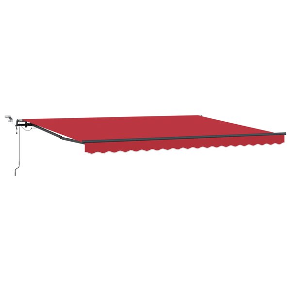 Auvent automatique pliable vidaXL avec LED Rouge 450x300 cm