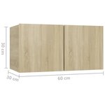 vidaXL Ensemble de meubles TV 8 Pièces Chêne sonoma Bois d'ingénierie