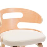 vidaXL Chaises à manger lot de 6 crème bois courbé et similicuir