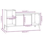 vidaXL Meuble TV Blanc 100x35x55 cm Bois d'ingénierie