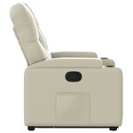 vidaXL Fauteuil inclinable Crème Similicuir