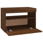vidaXL Meubles TV 2 Pièces avec lumières LED Chêne marron 60x35x40 cm