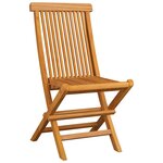 vidaXL Chaises de jardin avec coussins vert vif lot de 8 Teck massif