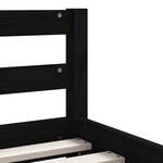 vidaXL Cadre de lit enfant avec tiroirs noir 90x200 cm bois pin massif