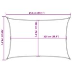 vidaXL Voile d'ombrage 160 g/m² Bleu 2x2 5 m PEHD