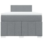 vidaXL Sommier à lattes de lit avec matelas Gris clair 120x200cm Tissu