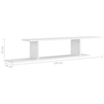vidaXL Étagère TV murale Blanc 125x18x23 cm Bois d’ingénierie