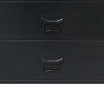 vidaXL Commode à tiroirs Métal Style Industriel 78x40x93 cm Noir