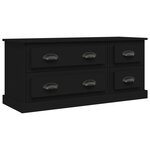 vidaXL Meuble TV noir 100x35 5x45 cm bois d'ingénierie