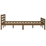 vidaXL Cadre de lit Marron miel Bois massif 120x200 cm