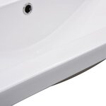 vidaXL Lavabo encastré 91 x 39 5 x 18 5 cm Céramique Blanc
