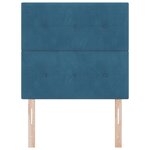 vidaXL Tête de Lit LED Bleu Foncé 80 cm Velours