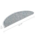 vidaXL Tapis d'escalier autocollants 15 Pièces 65x21x4 cm Bleu