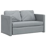 vidaXL Canapé-lit 2 en 1 gris clair 112x174x55 cm tissu