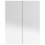 vidaXL Armoire à miroir de salle de bain 60x15x75 cm MDF Noir brillant