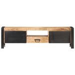 vidaXL Meuble TV 140x30x40 cm Bois de manguier brut