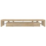 vidaXL Meuble TV avec lumières LED Chêne sonoma 260x36 5x40 cm
