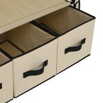 vidaXL Garde-robe Crème 87 x 49 x 159 cm Tissu