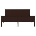vidaXL Cadre de lit Marron foncé Bois de pin massif 200x200 cm