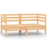 vidaXL Canapés d'angle de jardin 2 Pièces Bois de pin massif