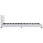 vidaXL Cadre de lit sans matelas blanc similicuir 90x200 cm