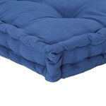 vidaXL Coussins de plancher de palette lot de 2 Coton Bleu clair