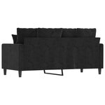 vidaXL Canapé à 2 places Noir 140 cm Velours