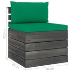 vidaXL Salon palette de jardin 6 Pièces avec coussins Bois de pin massif