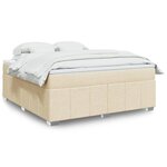vidaXL Sommier à lattes de lit avec matelas Crème 180x200 cm Tissu