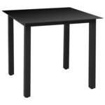 vidaXL Ensemble à manger de jardin 5 Pièces Aluminium Noir