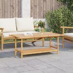 vidaXL Table basse 110x55x45 cm bambou