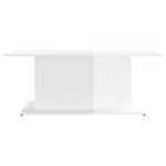 vidaXL Table basse blanc brillant 102x55 5x40 cm bois d'ingénierie