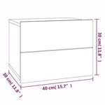 vidaXL Tables de chevet 2 Pièces Sonoma gris 40x30x30cm Bois d'ingénierie