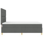 vidaXL Lit à ressorts avec matelas Gris foncé 140x200 cm Tissu