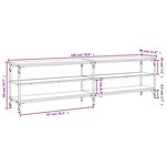 vidaXL Meuble TV chêne marron 180x30x50 cm bois d'ingénierie et métal