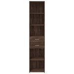 vidaXL Buffet haut chêne marron 40x42 5x185 cm bois d'ingénierie