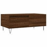 vidaXL Table basse Chêne marron 90x50x36 5 cm Bois d'ingénierie
