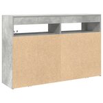 vidaXL Buffet Gris Béton Bois Reconstitué 116 x 30 x 75 cm Rectangulaire