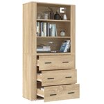 vidaXL Buffet haut Chêne sonoma Bois d'ingénierie