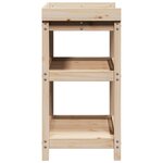 vidaXL Table de rempotage et étagères 82 5x45x86 5 cm bois massif pin