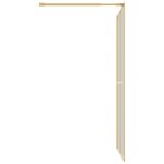 vidaXL Paroi de douche avec verre ESG transparent doré 118x195 cm